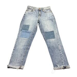 Universal Thread Boyfriend Denim Jeans Women’s Size 2/26R Cuffed‎ Patched